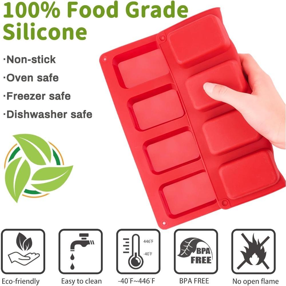 9 Mulden Silikon Backform für Mini-Kastenkuchen und Brot Hackbraten Maisbrot Brownie Muffin Rechteck Seife Käsekuchen