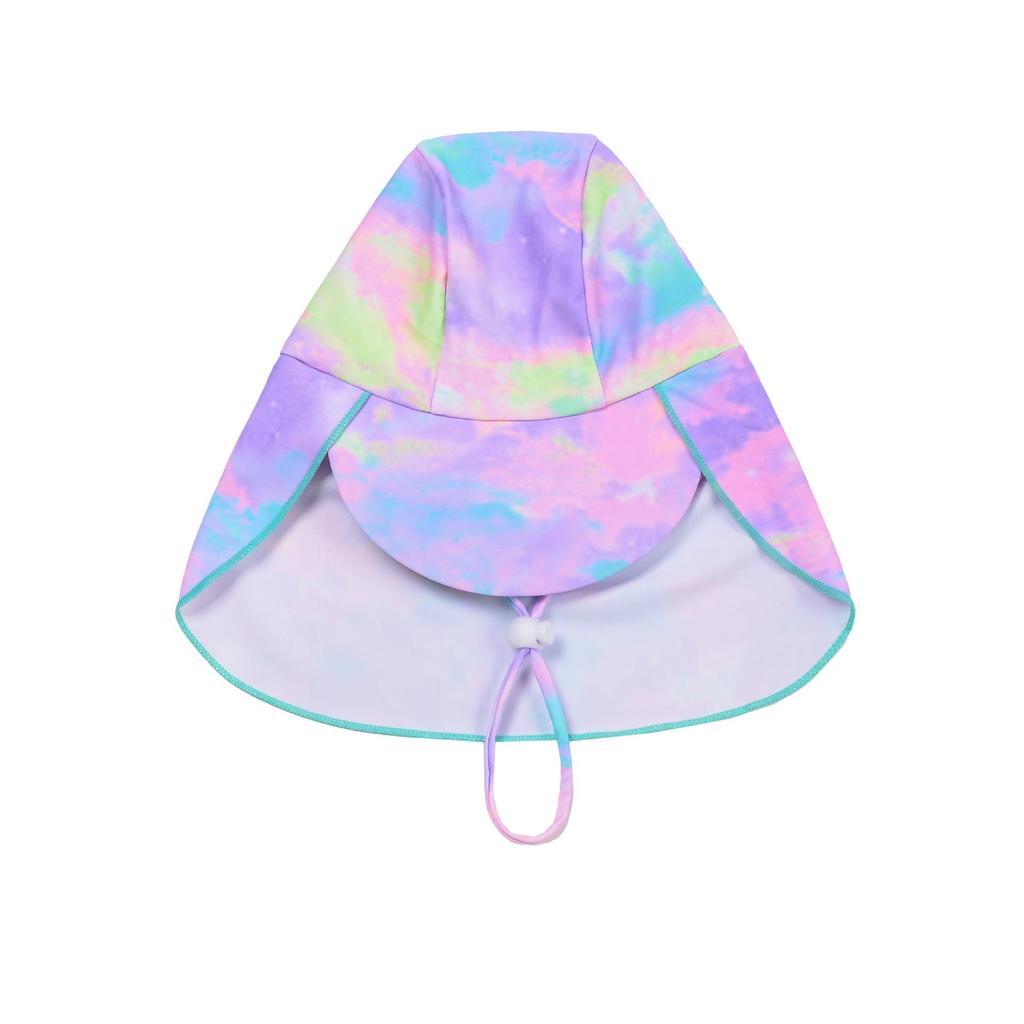 Girls' Unicorn Long-Sleeve Swimsuit with Swim Cap - Sun Protection Surf Suit