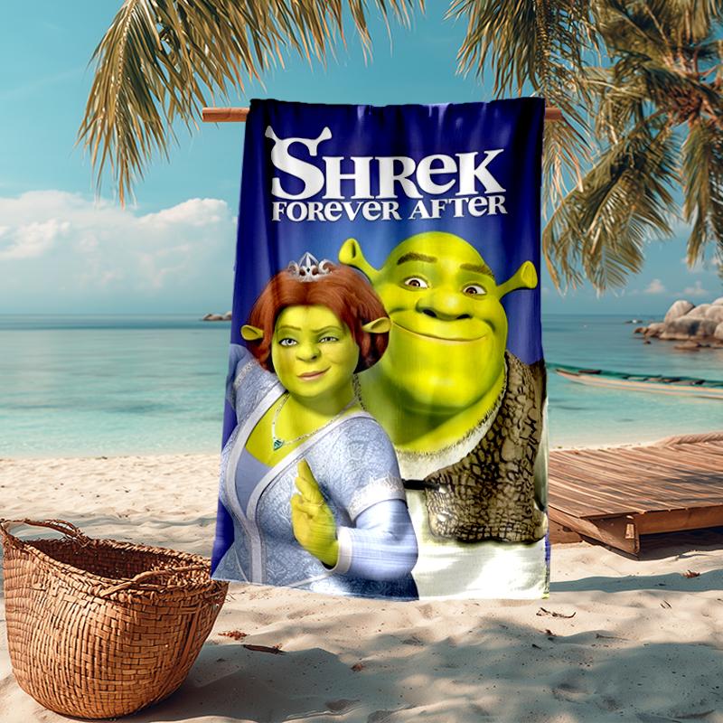 Ultra-Soft Beach Towel with Shrek Theme,Ideal for Pool - Camping, Diving - Perfect Travel Essential, Vibrant Beach Towel.