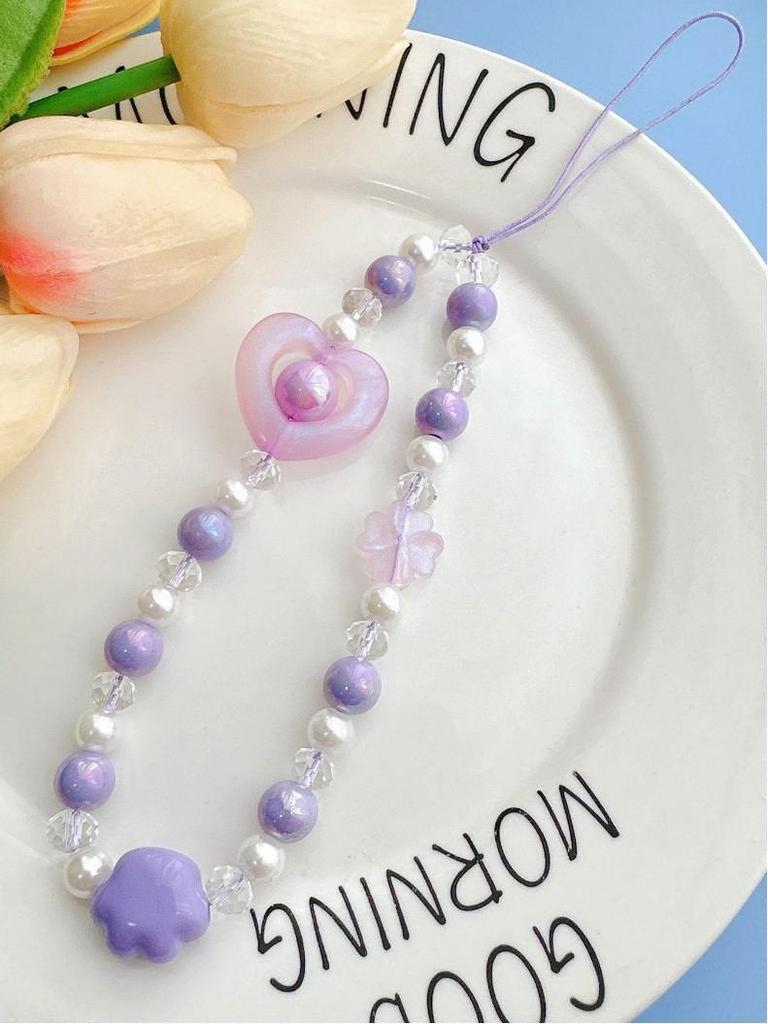 Pink Bear Bow Cell Phone Charm: Anti-Drop Lanyard & Wrist Strap