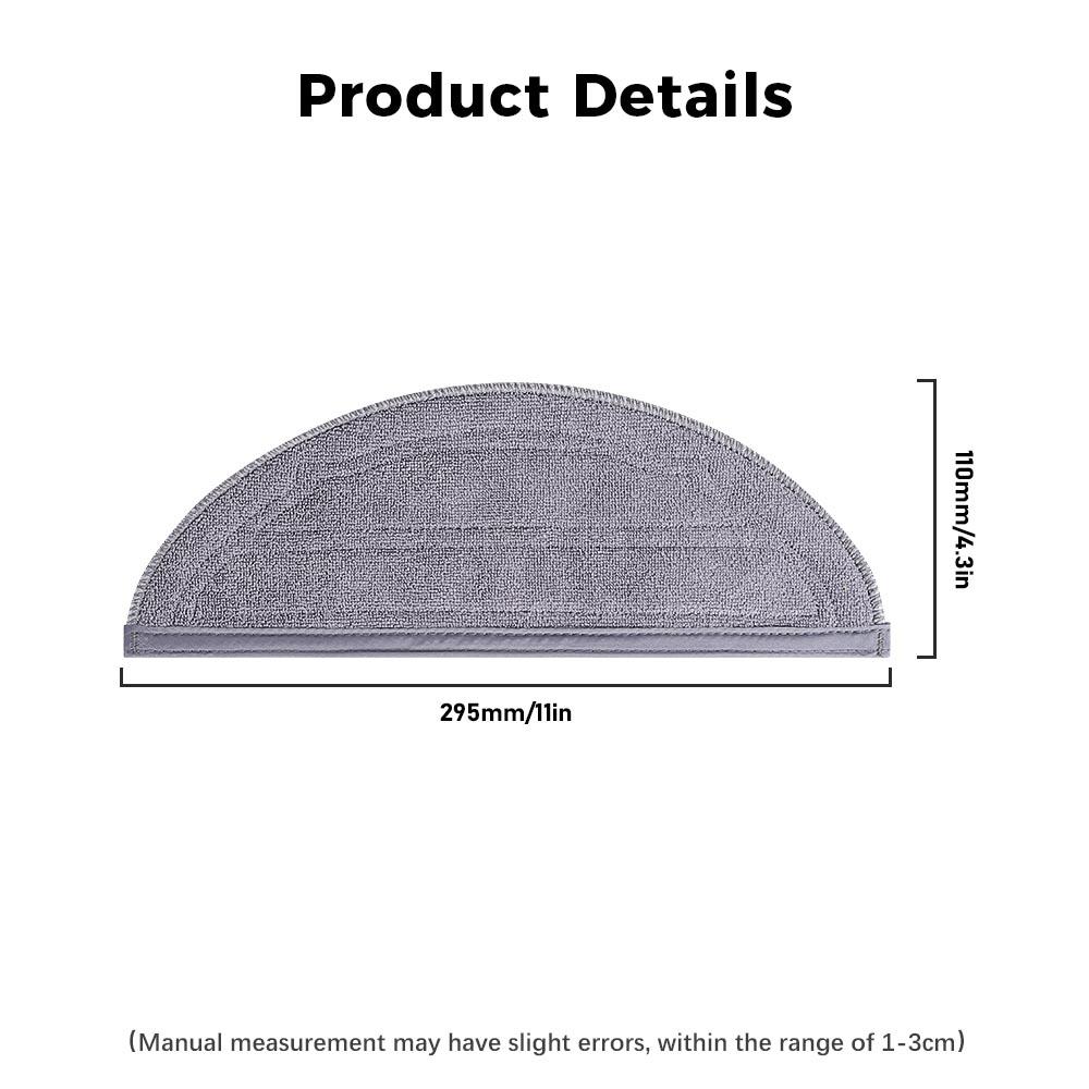 Reusable Mop Pads for Roborock Q10 S5/Q10 S5+ /Q10 VF /Q10 VF+/Q10V /Q10V+ /S8 Pro /S8 Pro+ Washable Mop Cloth Replacement Parts