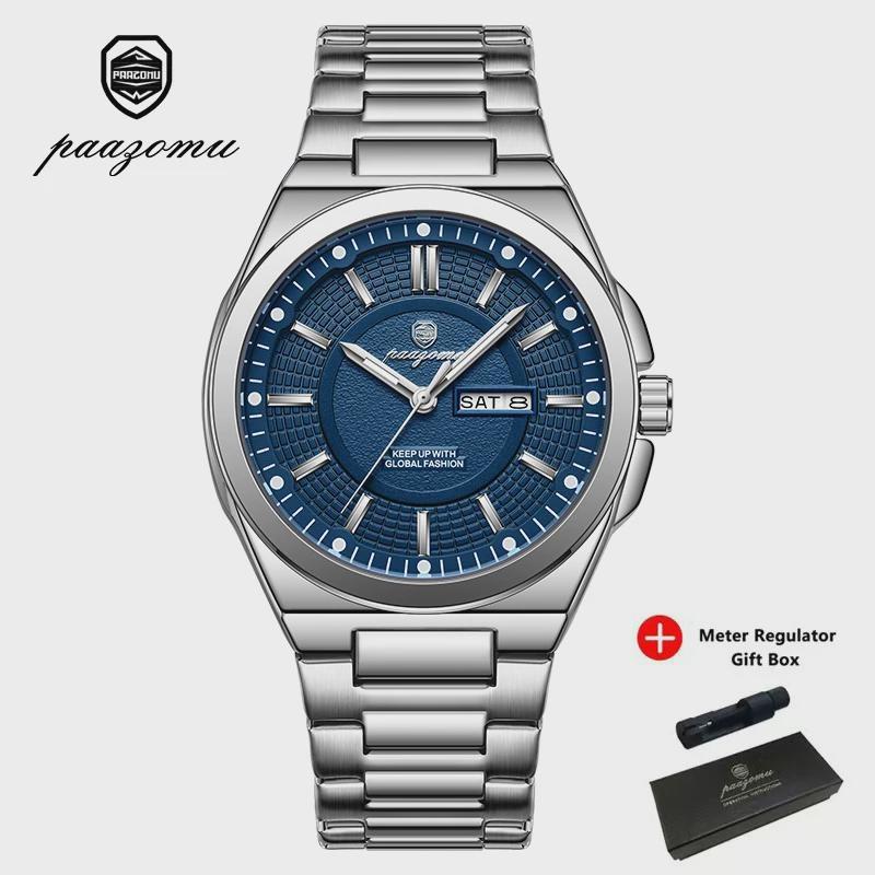 Men Sport Quartz Date Week Luxury Man Wristwatch Waterproof Luminous Stainless Steel Men's Watches Reloj