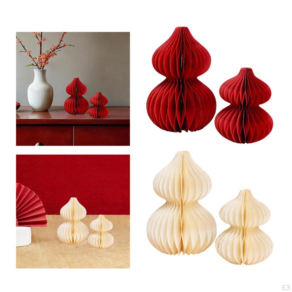 2 Pieces Gourd Honeycomb Centerpieces for Spring Festival