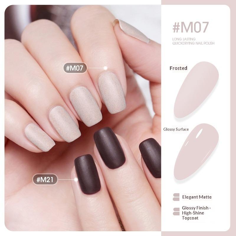 Colorful Nail Polish Matte, Long-lasting, Non-peelable, Quick-drying, Matte Nail Polish