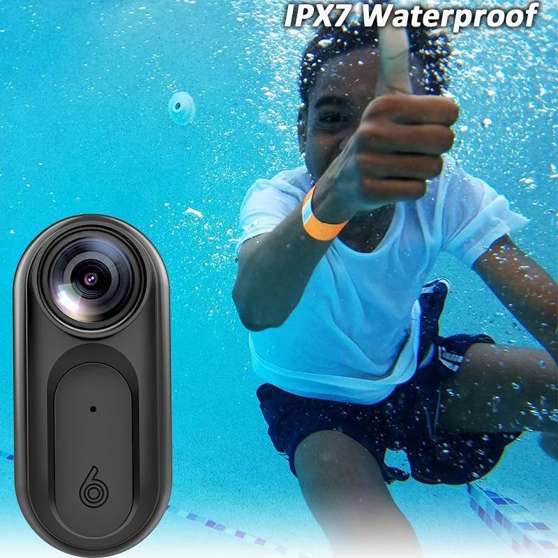 VD02 1080P Waterproof 2 meters Thumb Action Camera POV Cam Small Magnetic Body Camera Portable Vlogging Camera,Hands-Free