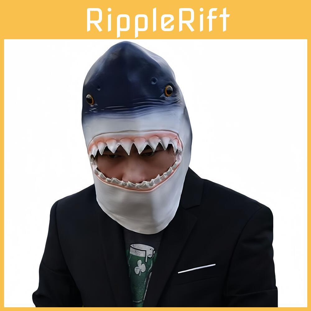 Shark Latex Mask For Cosplay And Costume Parties Halloween And Carnival
