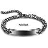 Engravable Titanium Steel Couples Bracelet – Sleek Long Strip Design for Men and Women