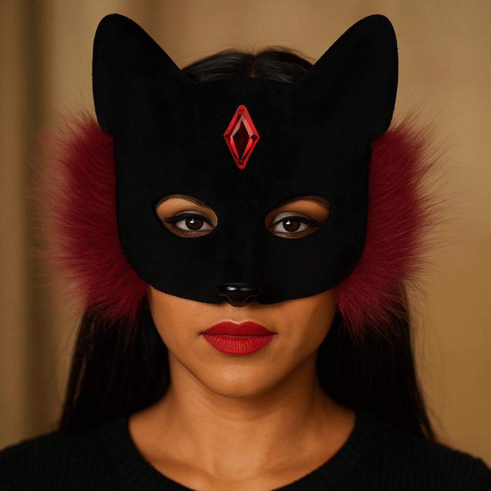 Funny Cat Face Masks Cosplay Half Face Mask Fancy Halloween Masquerade Mask  Theater