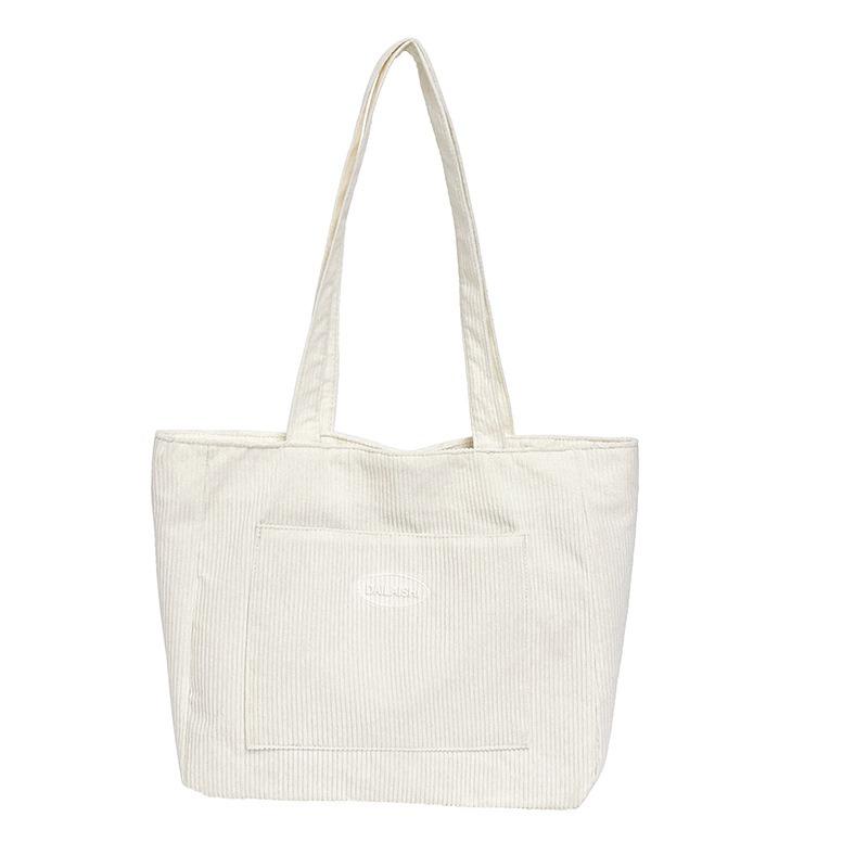 Retro schlichte Cord-Tote-Bag mit großer Kapazität, Damen Herbst und Winter neu, ein Schultergurt, Crossbody, unter dem Arm, lässige Handtasche