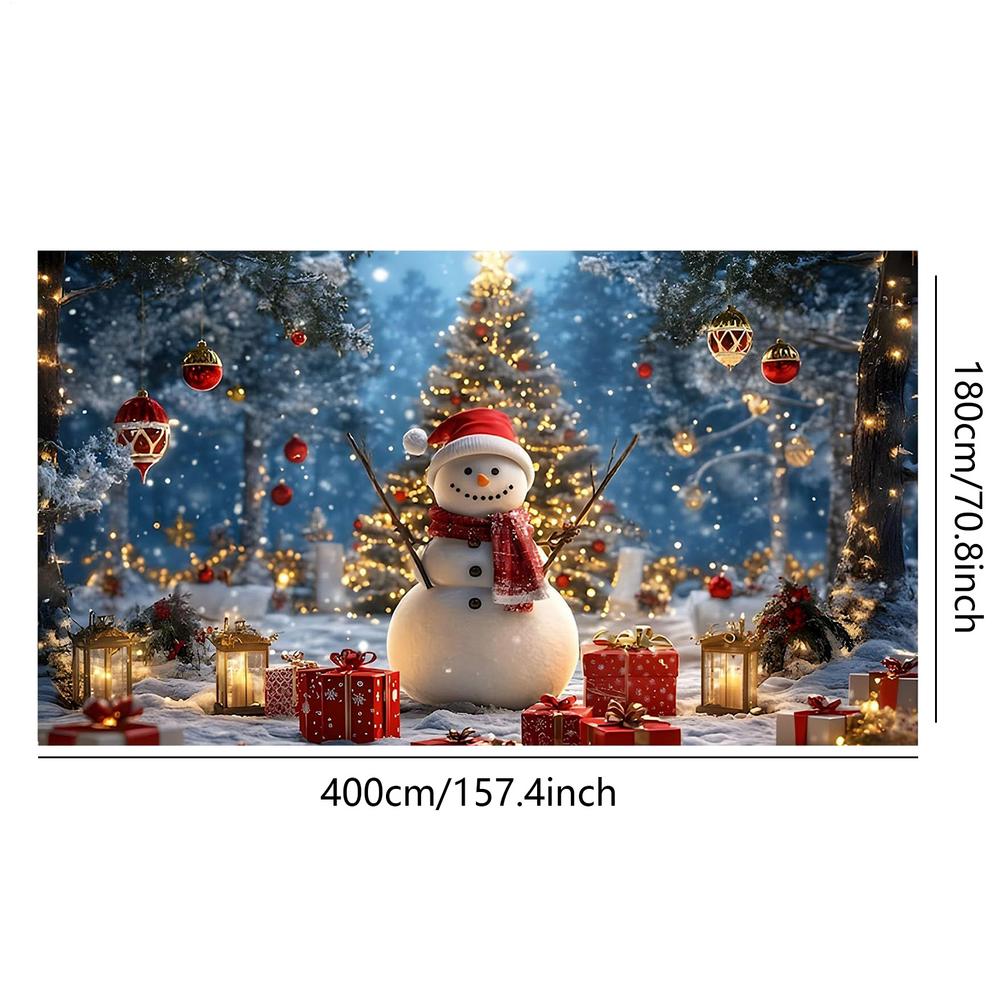 Santa Claus Merry Christmas Garage Door Banners Xmas Party Decor Photography Backdrop Outdoor Walls Events Background Props