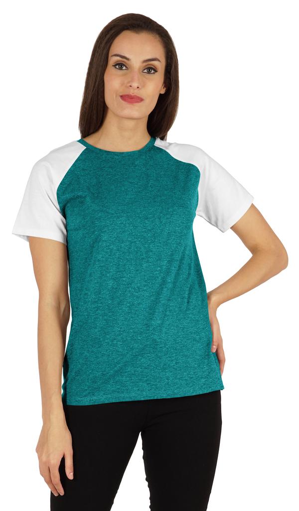 Inkmeso Women  S Raglan Short Sleeve T-Shirt Regular Fit Casual Solid Basic Tee