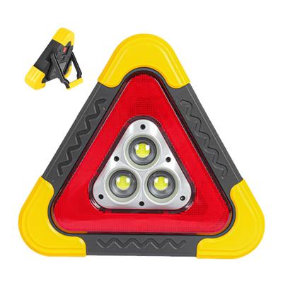 LED výstražný trojúhelník - Přenosný bezpečnostní maják, LED nouzová světlice | USB nebezpečí