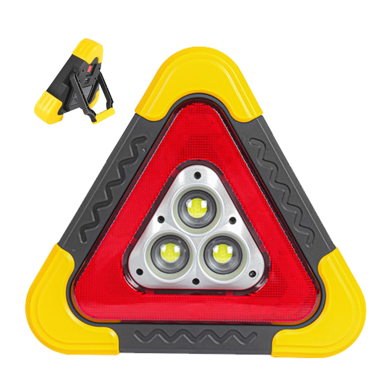 LED Warning Triangle - Portable Safety Beacon, LED Emergency Flare | USB Hazard L