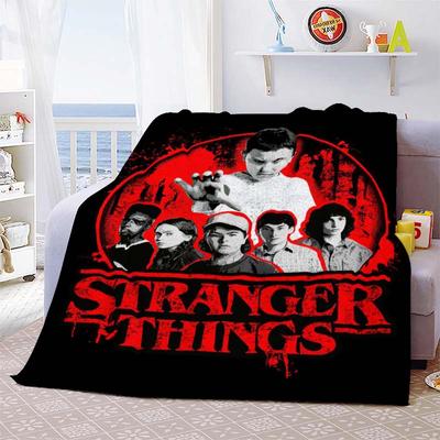 Hot Movie Stranger Things Blanket Cover Cartoon Flannel Blankets for Beds Sofas Warm Bed Sheet Soft Bedding Room Decor Fans Gift