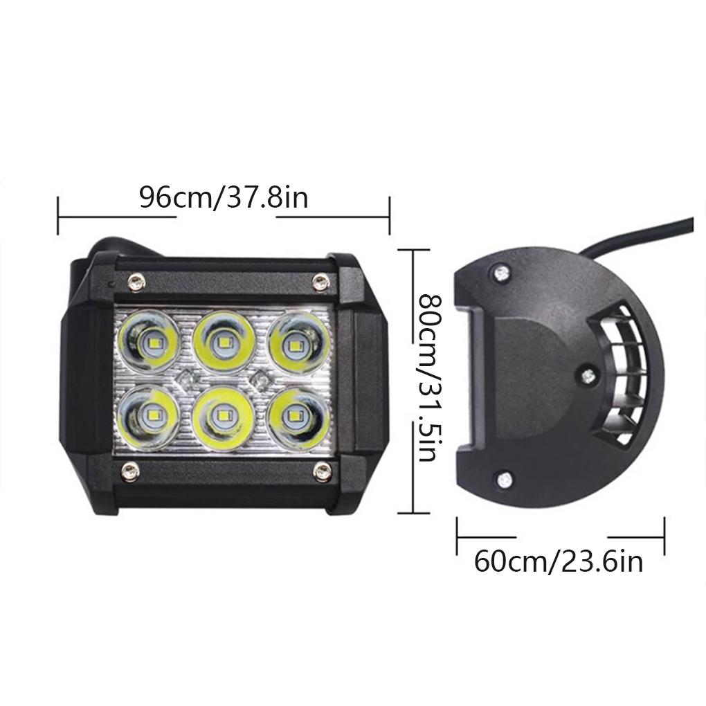 4Pcs Car Lights 6LED Work Lamps Lighting Modified Spot Lights for SUV Motorcycle