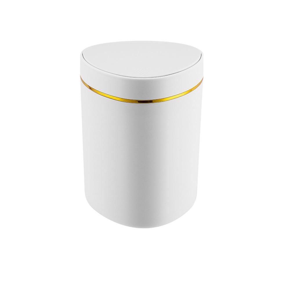 Round/Triangle Small Trash Can with Lid Non-slip Plastic Waste Bin Garbage Organizer  Car