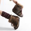 Retro-Samt, verdickte, dicke Sohle, Schneestiefel für Damen, warme Woll-Baumwollstiefel für den Winter