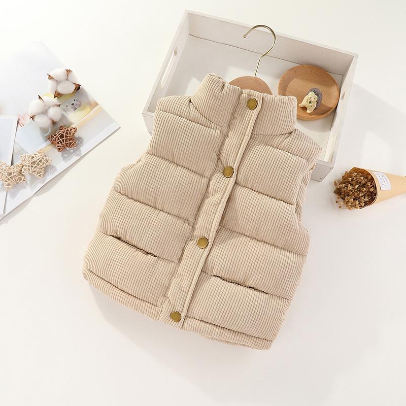 

Children s Vest Boys And Girls Thick Warm Outer Wear Corduroy Cotton Vest Baby Outer Vest 100