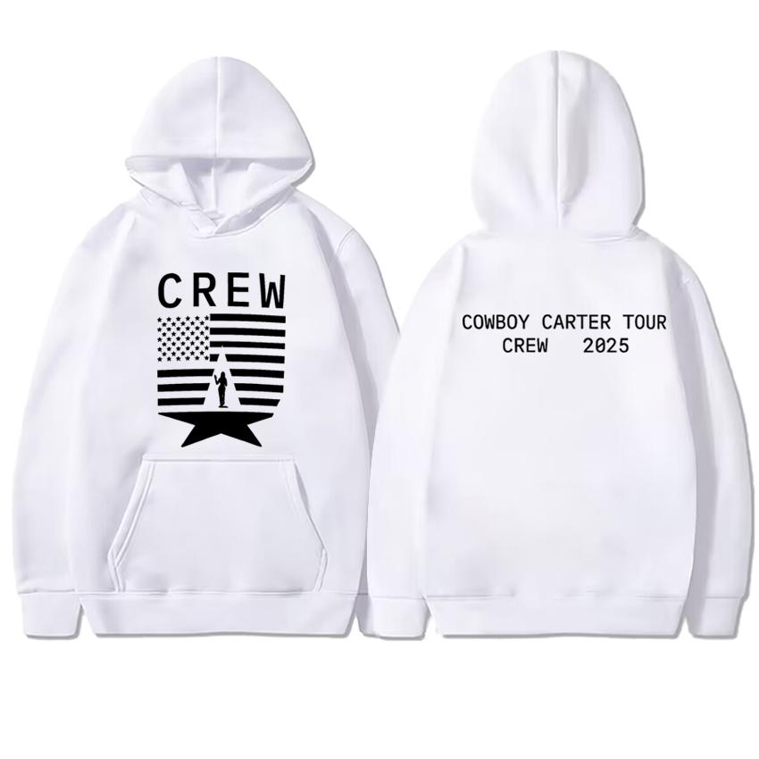 Hot Singer Beyoncé Tour 2025 Double Sided Printed Hoodies Unisex Harajuku Fashion Sweatshirt Unisex Fleece Long Sleeve Pullovers