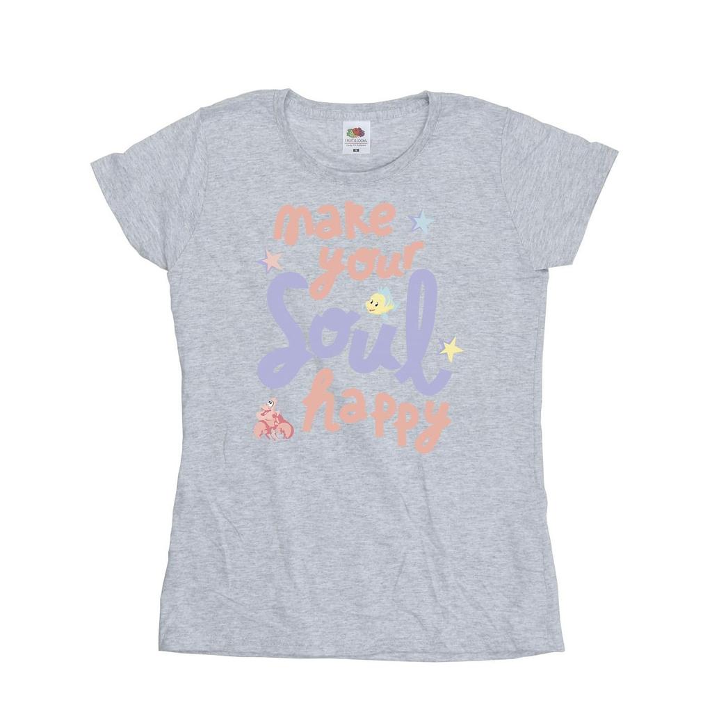 Disney Womens/Ladies The Little Mermaid Happy Cotton T-Shirt