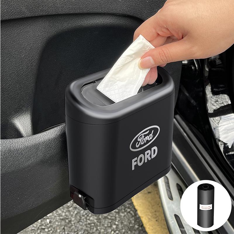 New style hidden Vehicle Garbage Dust Case Plastic Pressing Square Trash Can Sticker For Ford Fiesta EcoSport ESCORT focus 1