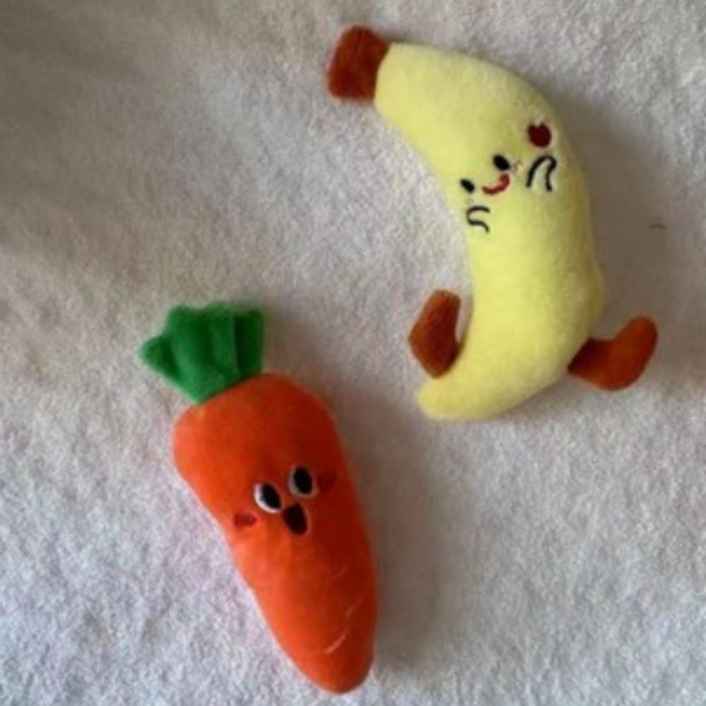 Infant Startle-Reflex Soothing Hand-Grip Toy for Sleep (1Banana, 1Carrot)
