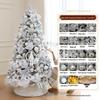 2M Luminous White Flocked Christmas Tree for Home or Window Decoration