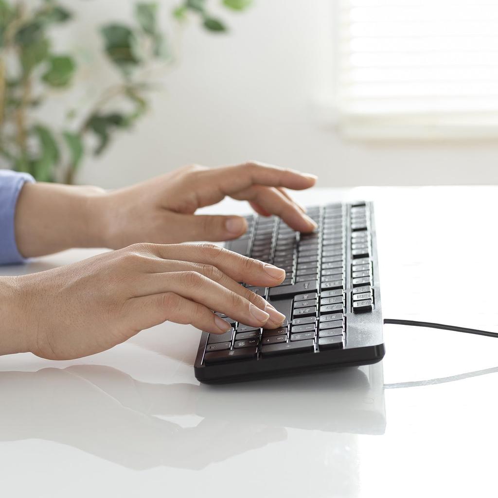 Sanwa Supply Silent Keyboard (Wired, with Numeric Keypad) SKB-SL37BK