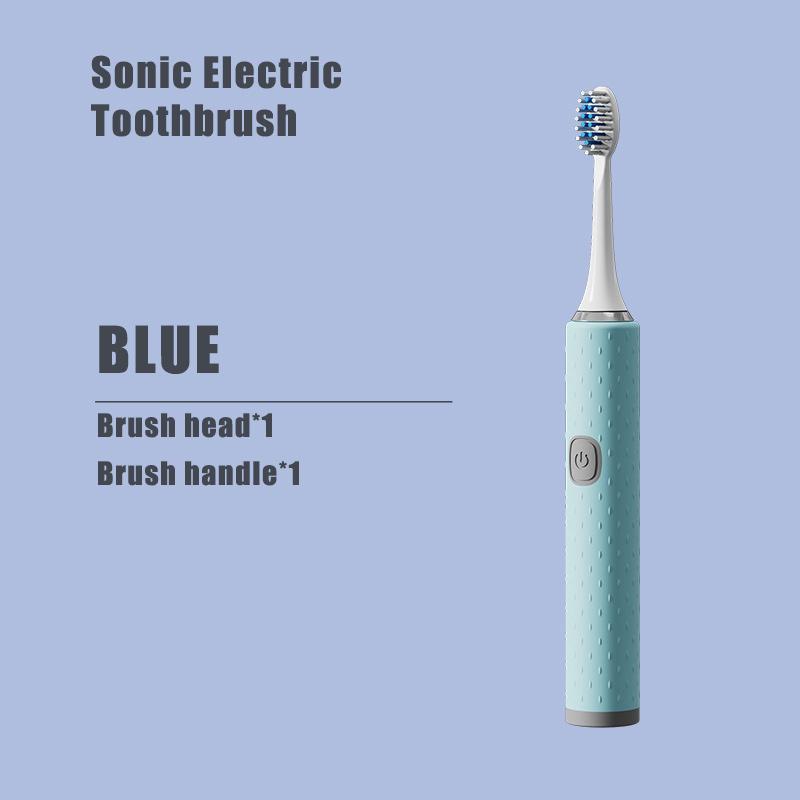 Elektrický zubní kartáček s měkkými štětinami DuPont kartáčková hlavice IPX7 Vodotěsný, bateriově napájený přenosný sonický zubní kartáček Specialized pro dospělé