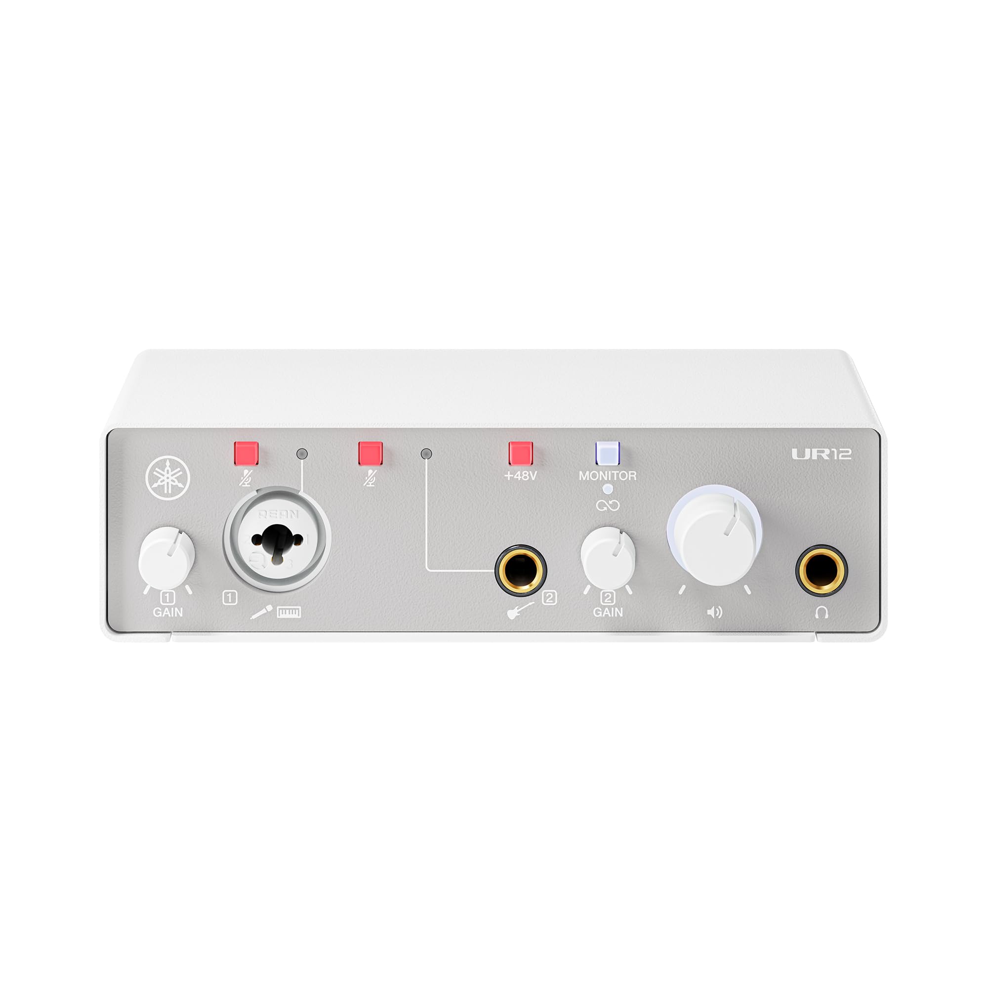 

Yamaha UR12MK3 W USB Audio Loopback for Music and White 2.0 Interface, 24-bit/192kHz, 2-in/2-out, Function, Production, Recording, Streaming, білий