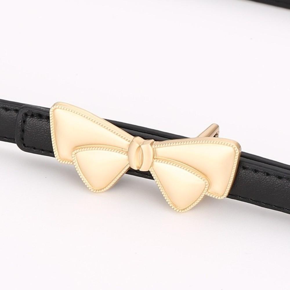 Leather Waist Belt Bow Buckle Bow Buckle Belt Fashion Women's Belt Daily Outfits