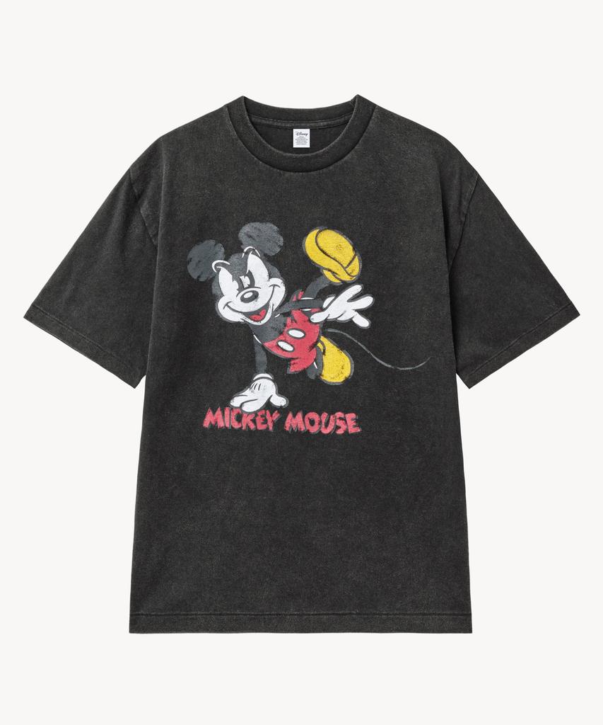 VTWO Fade Wash Dancing _Mickey_ T-Shirt (Black)