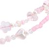 Pink Acrylic Beaded Short Rope Mobile Phone Straps Wrist Hand Lanyard Hand Strap Phone Charm