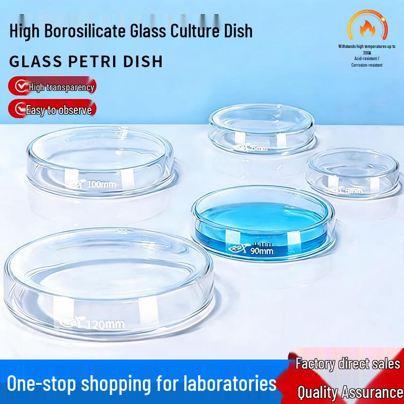 

High-Temperature Resistant Borosilicate Glass Petri Dish for Sterilization & Laboratory Use 60mm