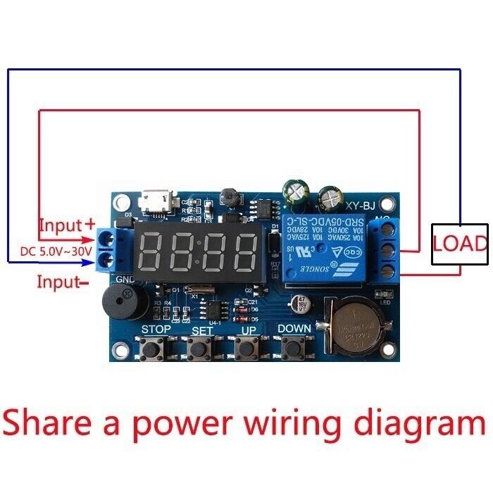 DC 5V LED Digital Real-time Relay Module Clock Control Switch Delay Timer Controller Board With Buzzer Alarm 12V 24V 48V 60V