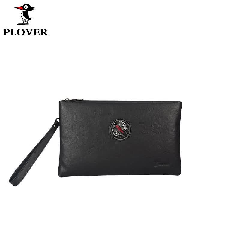 Plover Genuine Leather Spider Embroidered Clutch Wallet