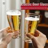 2025 Large Capacity Craft Beer Mug Set - Commercial Grade, Customizable, Thickened Glass for Home and Bar Use