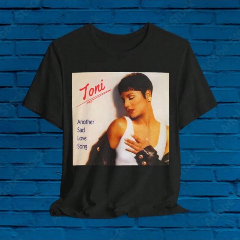 Retro Another Love Song Toni Braxton graphic Tshirt shortsleeved pure cotton sports Tshirt suitable for both Unisex and Women S