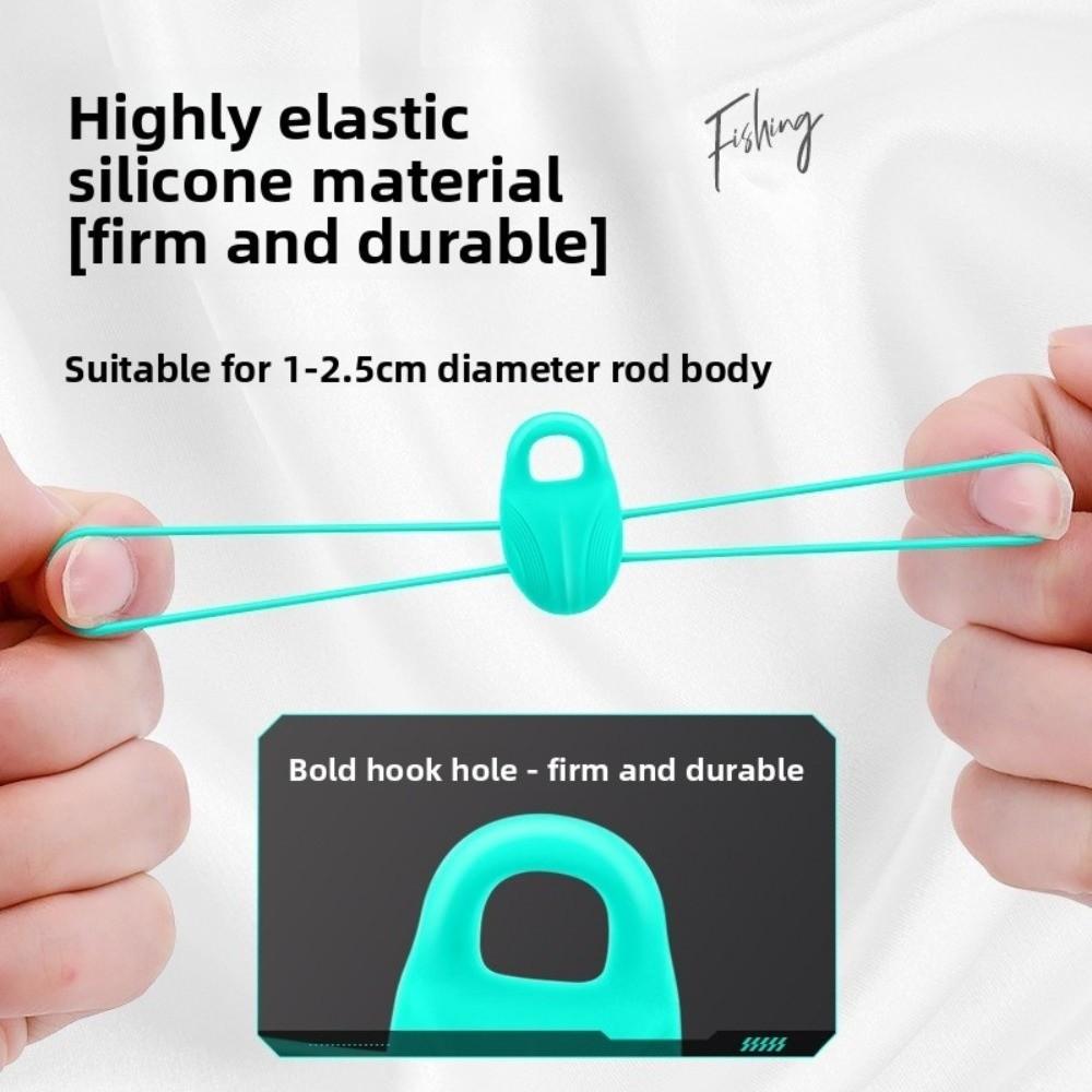 Lightweight High Elastic Silicone Bait Hook Holder Non-slip Lure Holder  Hook Organization