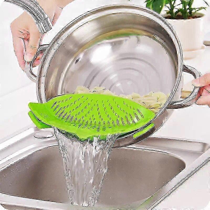 Kitchen Extras Silicone Clip-on Snap And Strainer Clip Colander(1 Pcs, Purple)