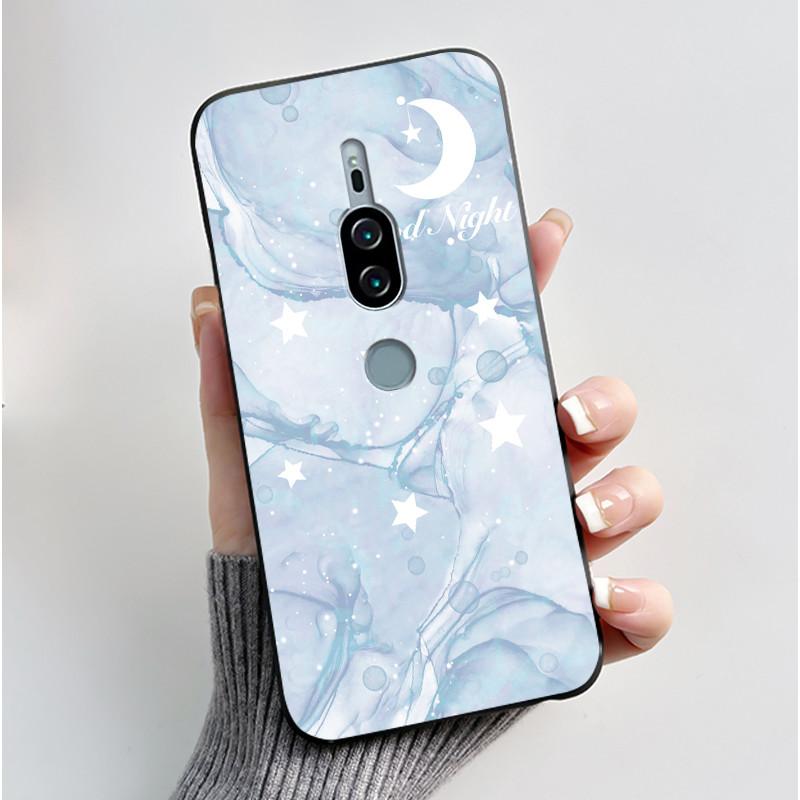 Per Sony Xperia XZ2 Premium SOV38 H8166 H8116 Custodia per Telefono Estetica Moda Gatto Carino Cartone Animato Nero Tocco Morbido Posteriore Cover in Silicone