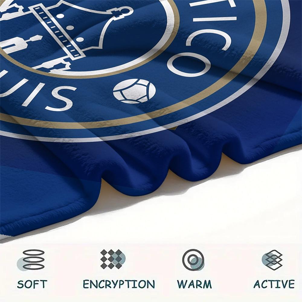 Club Atlético San Luis  Print Flannel Blanket, High quality Comfortable for All Seasons, Home Decor, Warmth and Comfort