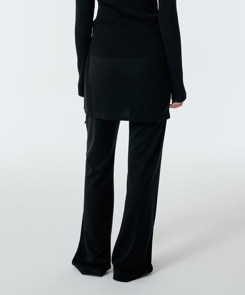 MUSINSA STANDARD WOMAN Women'S Skirt Layered Jersey Pants [Black]