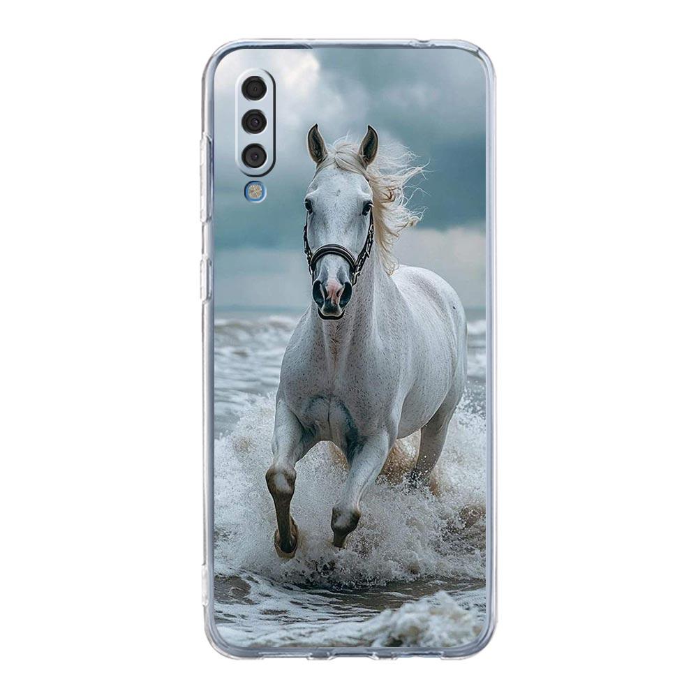Phone Case For Samsung A56 A36 A26 A16 A14 A12 A22 A32 5G A34 A42 A52 A54 A50 A70 A40 A20E A20S A04S A06 Cover Horses Galloping