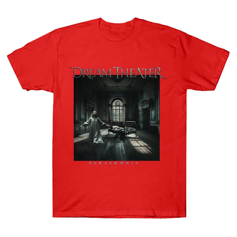 

Футболки Dream Theater Парасомния Мужская футболка Хлопок Футболка с коротким рукавом Хип-хоп Винтажные футболки группы Y2k Уличная одежда Унисекс XXL красный