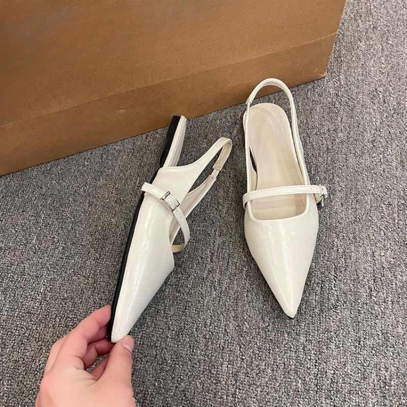 Flat Shoes Versatile Flip-flops Women's Shoes New Pointed-toe Niche Single Shoes