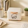 Small Rectangular Metal Storage Box Space Saving Desktop Organizer Countertop