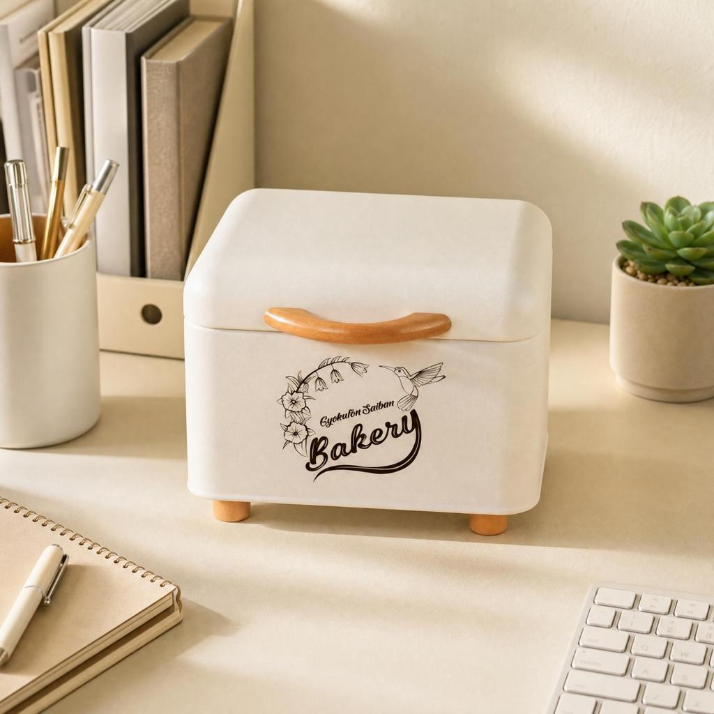Small Rectangular Metal Storage Box Space Saving Desktop Organizer Countertop