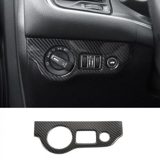 For Dodge Challenger 2015- Carbon Fiber Function Control Button Frame Trim