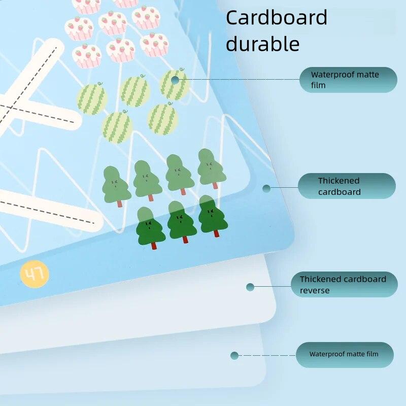 Montessori Magic Drawing Toy Set for Children Pen Control Training Color Shape Math Match Game Toddler Learning Educational Toys